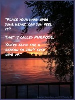feel heart purpose dont give up