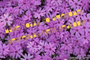 Make today so awesome yesterday gets jealous 