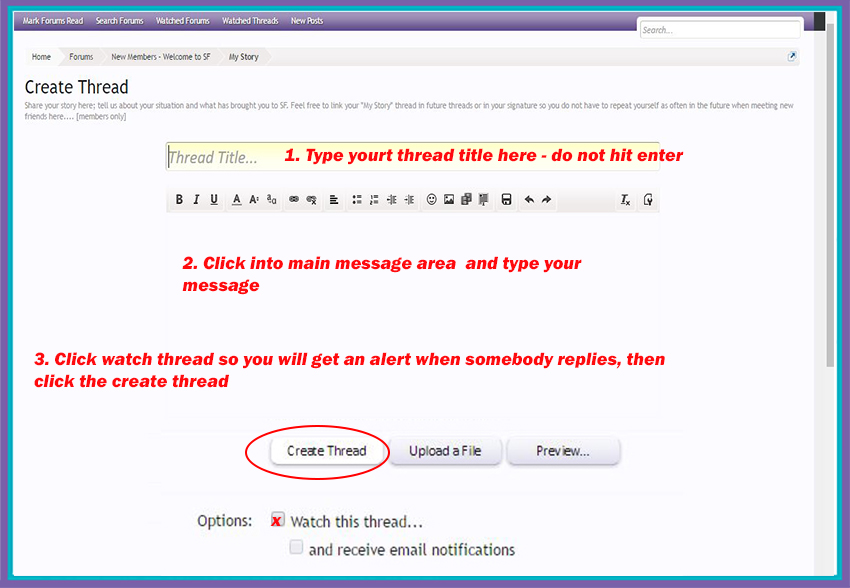 Typing Your Message